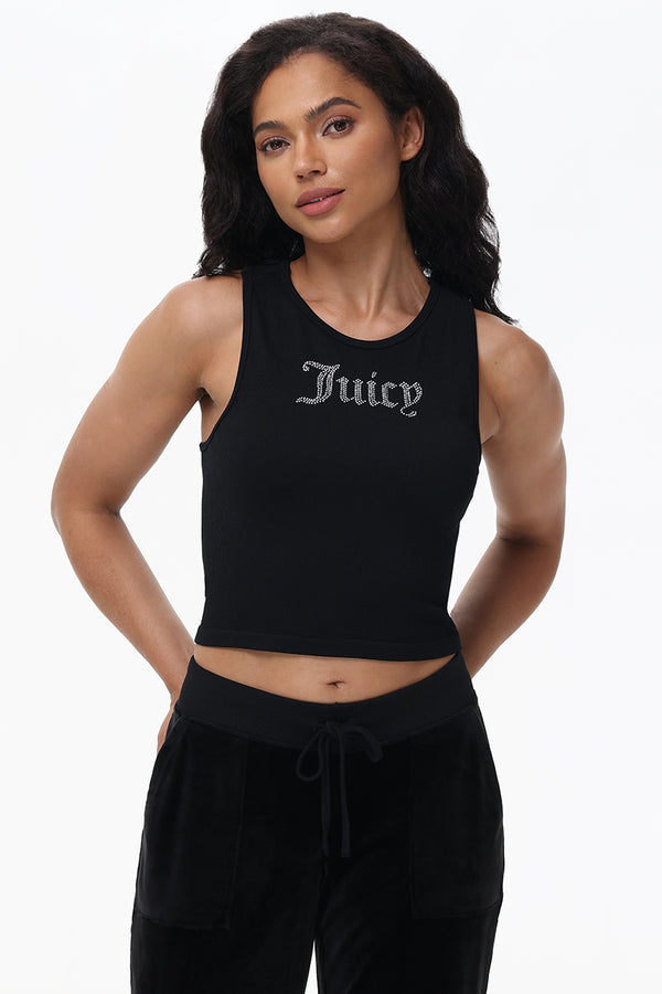 juicy couture Small Bling High Neck Crop Tank