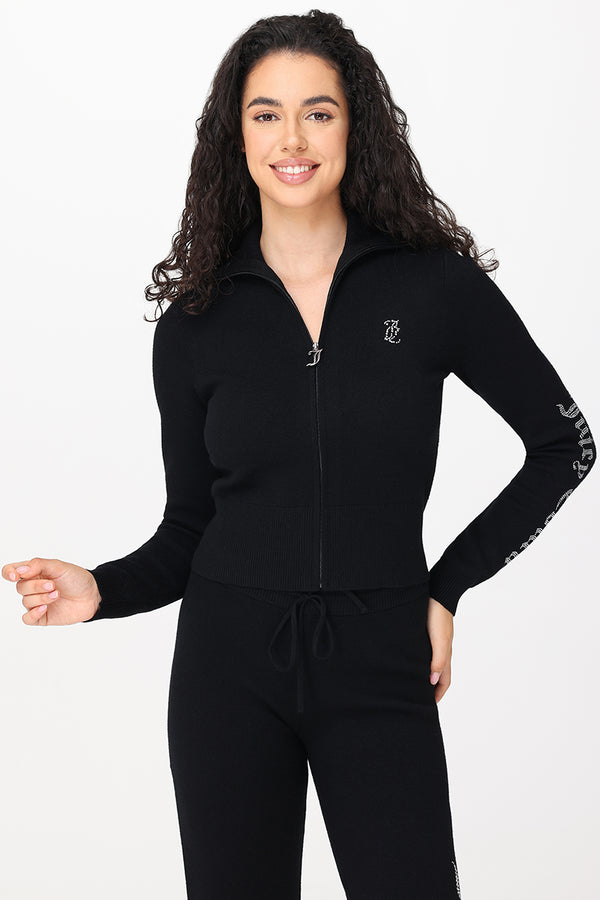 Juicy Couture Small Bling Knit Cropped Jacket