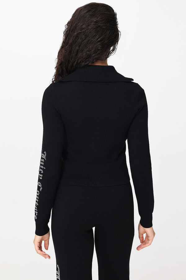 Juicy Couture Small Bling Knit Cropped Jacket
