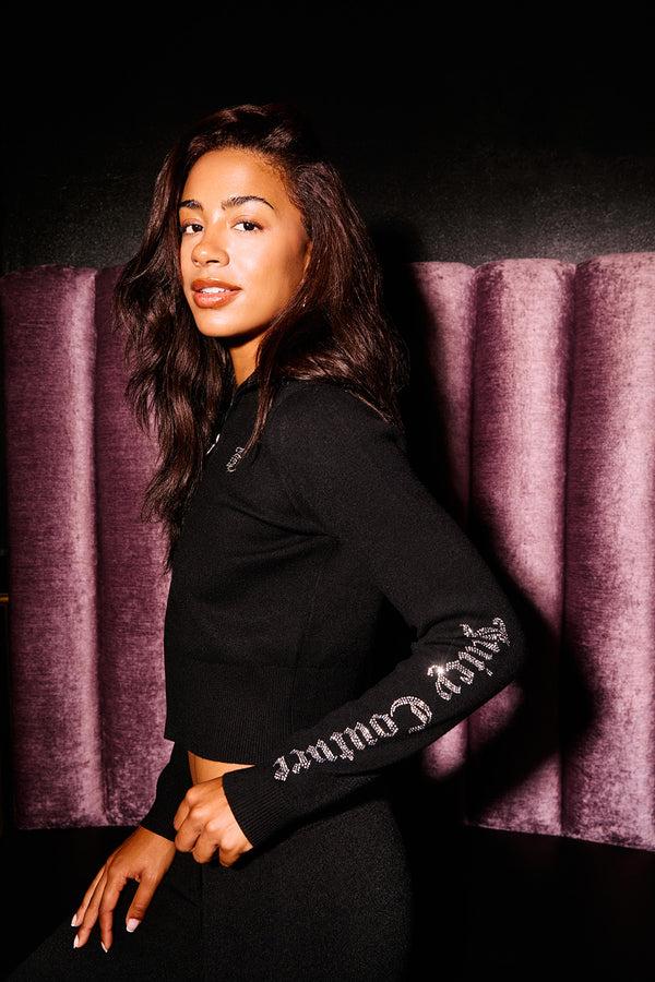 juicy couture Small Bling Knit Cropped Jacket