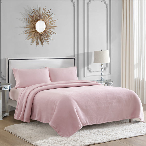 Juicy Couture Solid Plush Sheet Set