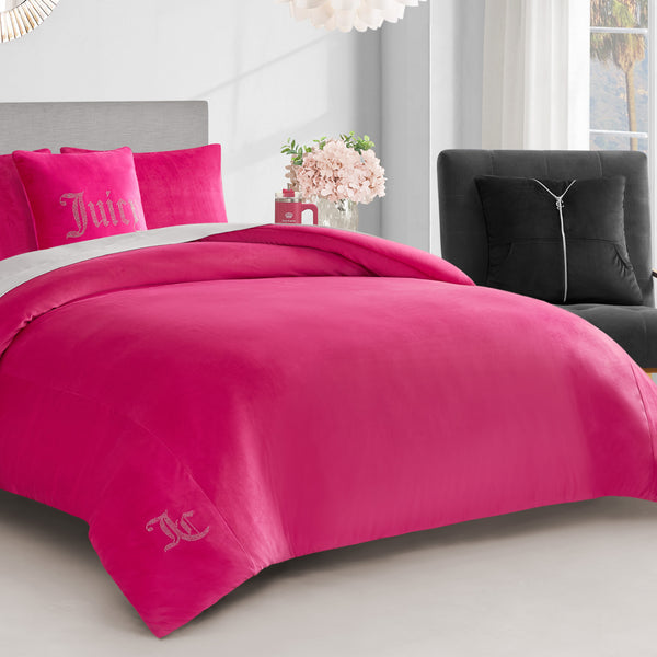 Juicy Couture Solid Velour Comforter Set