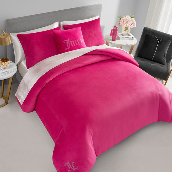 Juicy Couture Solid Velour Comforter Set