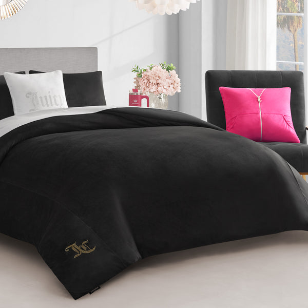 Juicy Couture Solid Velour Comforter Set