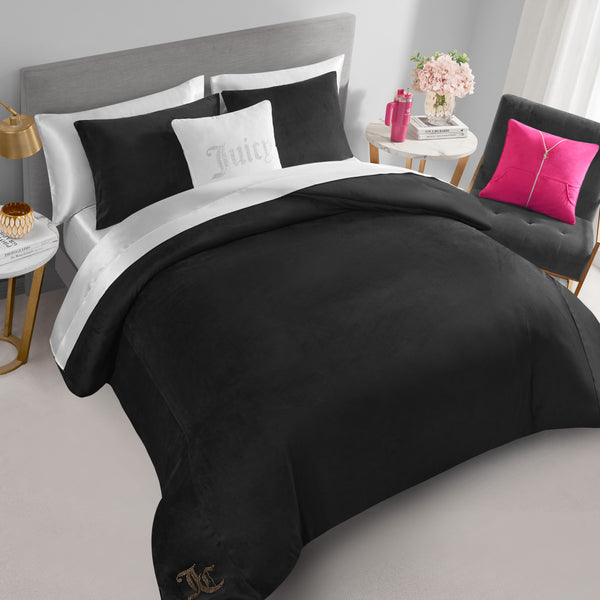 Juicy Couture Solid Velour Comforter Set