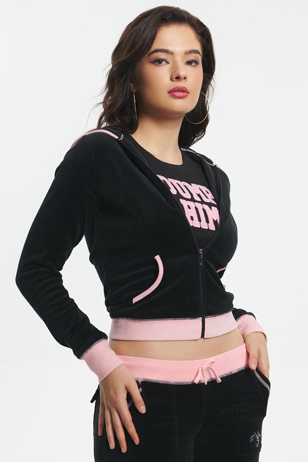 Juicy Couture Sweetheart Cotton Velour Hoodie
