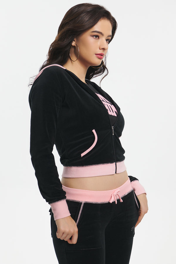 Juicy Couture Sweetheart Cotton Velour Hoodie
