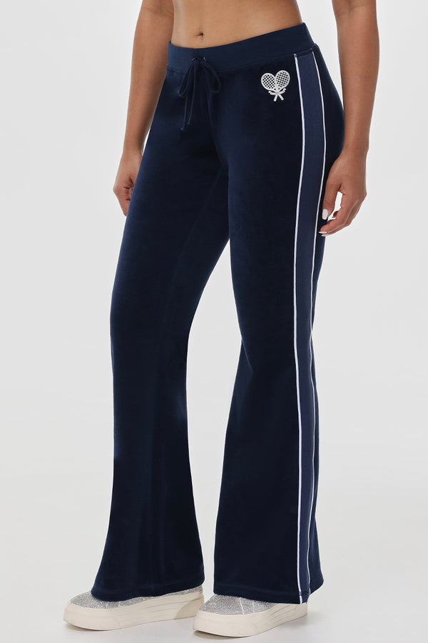 juicy couture Tennis Cotton Velour Track Pants