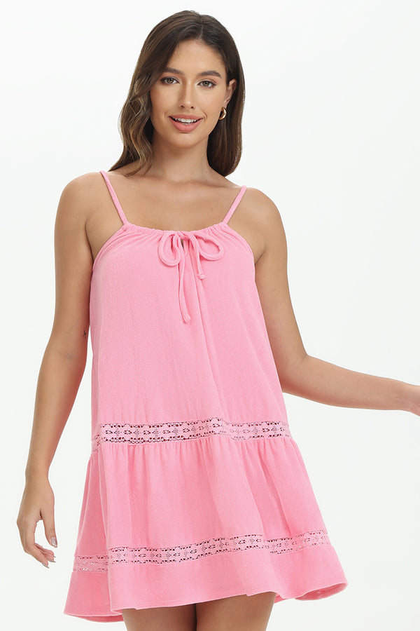 juicy couture Towel Terry Lace Trim Tiered Dress