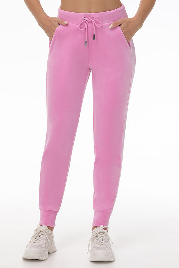 Juicy Couture Velour Jogger With Side Bling
