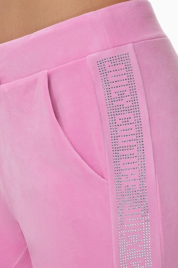 Juicy Couture Velour Jogger With Side Bling