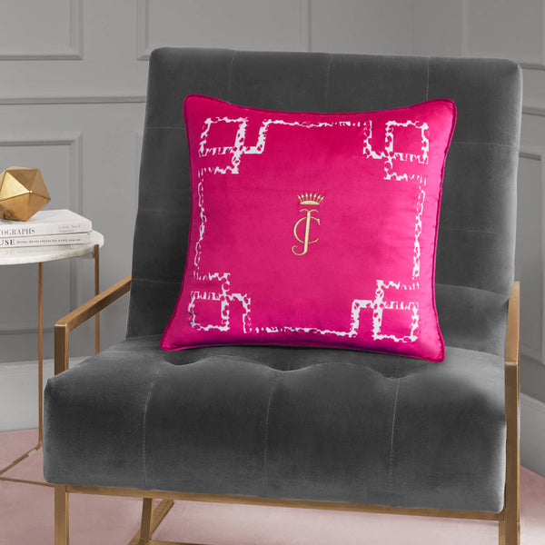 Juicy Couture Velvet Lattice Pillow
