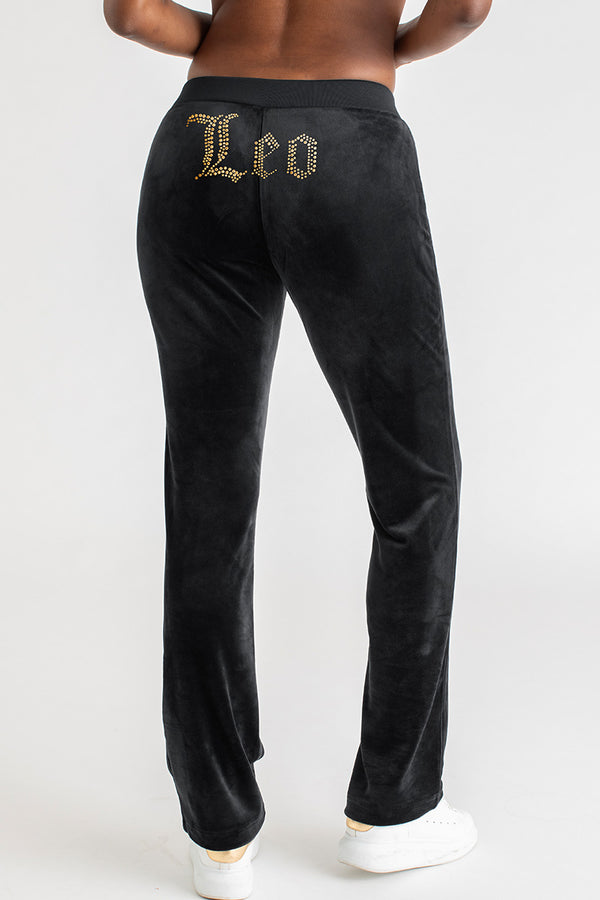 juicy couture Leo Customizable Big Bling Velour Track Pants