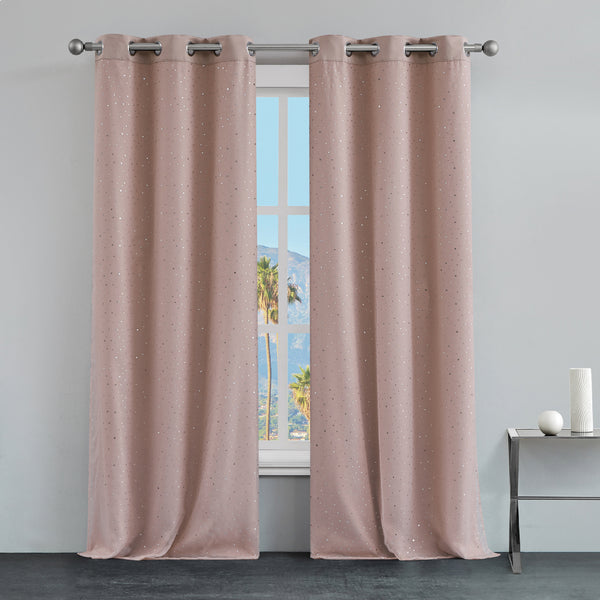 Juicy Couture Melody Embellished Double Layer Curtains