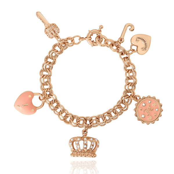 juicy couture Pink Charm Bracelet with Pave Accents