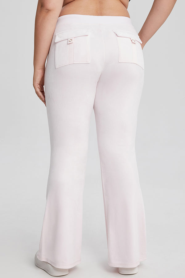 Juicy Couture Plus-Size 30th Birthday Big Bling Snap Pocket Velour Pants
