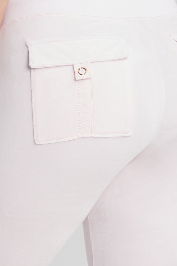 Juicy Couture Plus-Size 30th Birthday Big Bling Snap Pocket Velour Pants