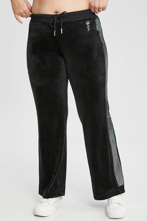 Juicy Couture Plus-Size 30th Birthday Side Ombre Bling Wide Leg Pants