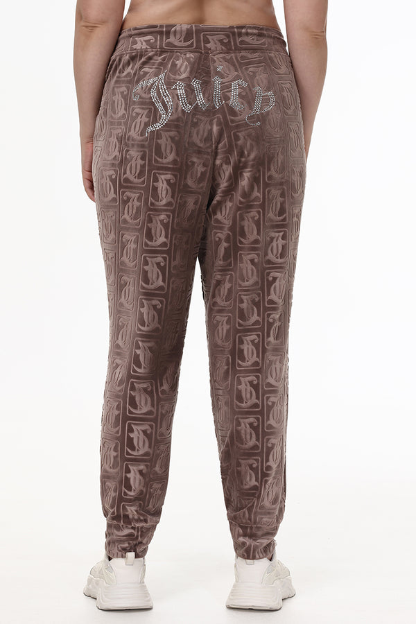 juicy couture Plus-Size Big Bling Embossed Velour Jogger