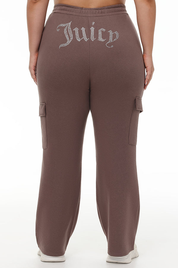 juicy couture Plus-Size Big Bling Fleece Cargo Pant