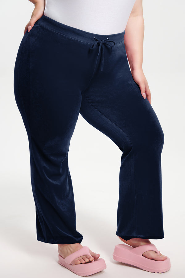 Juicy Couture Plus-Size Classic Cotton Velour Track Pants