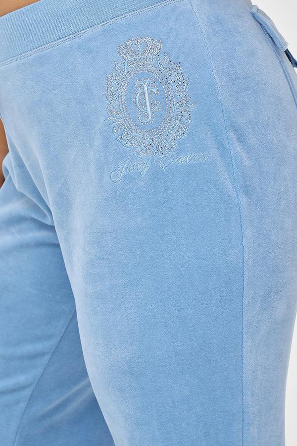 Juicy Couture Plus-Size Crown Heritage Cotton Velour Track Pants