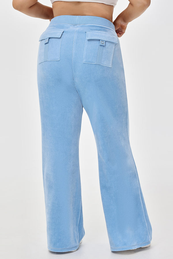 juicy couture Plus-Size Crown Heritage Cotton Velour Track Pants