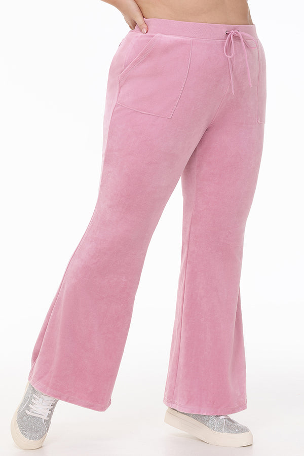 Juicy Couture Plus-Size Heritage Cotton Velour Track Pants