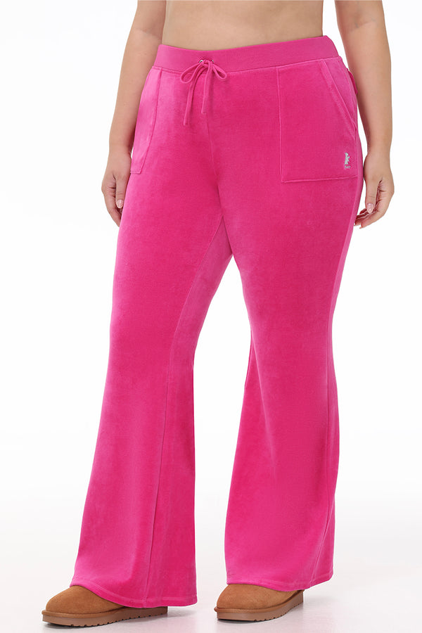 Juicy Couture Plus-Size Hollywood Scottie Snap Pocket Velour Track Pants