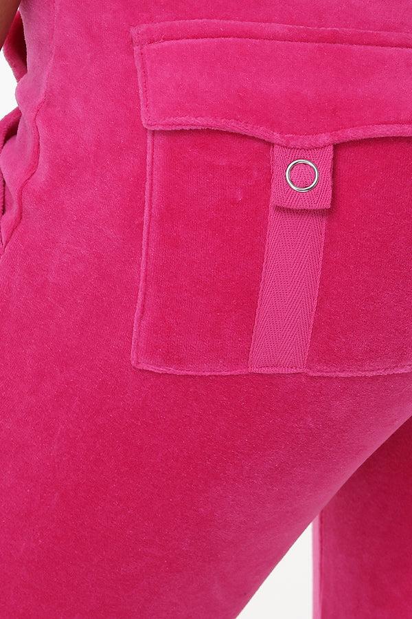 Juicy Couture Plus-Size Hollywood Scottie Snap Pocket Velour Track Pants