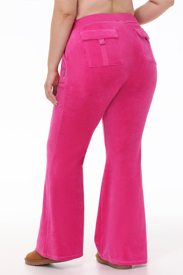 juicy couture Plus-Size Hollywood Scottie Snap Pocket Velour Track Pants