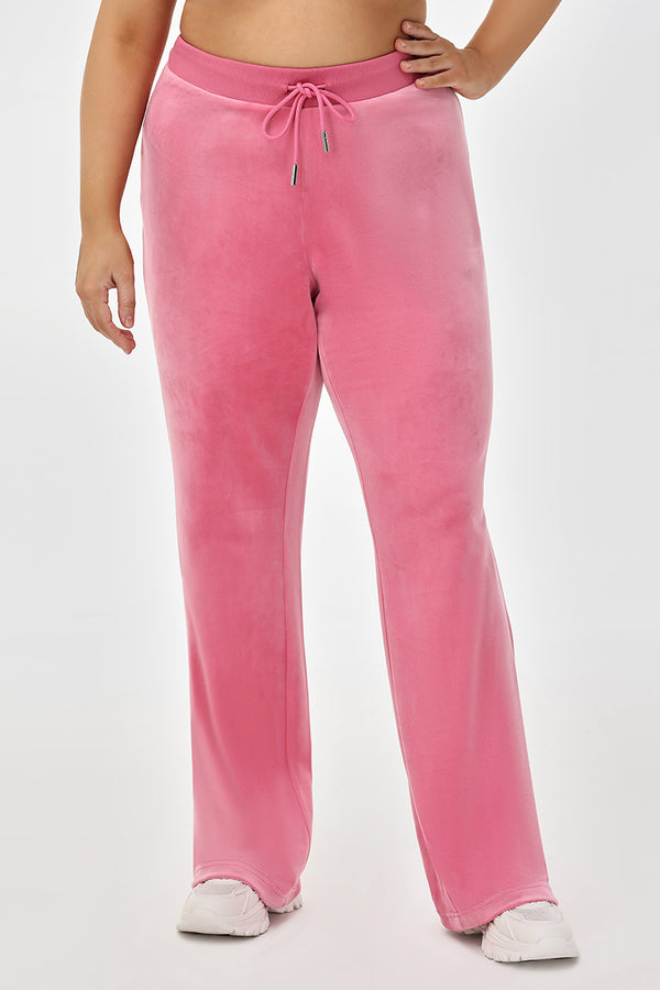 Juicy Couture Plus-Size Mixed Crystals Velour Track Pants