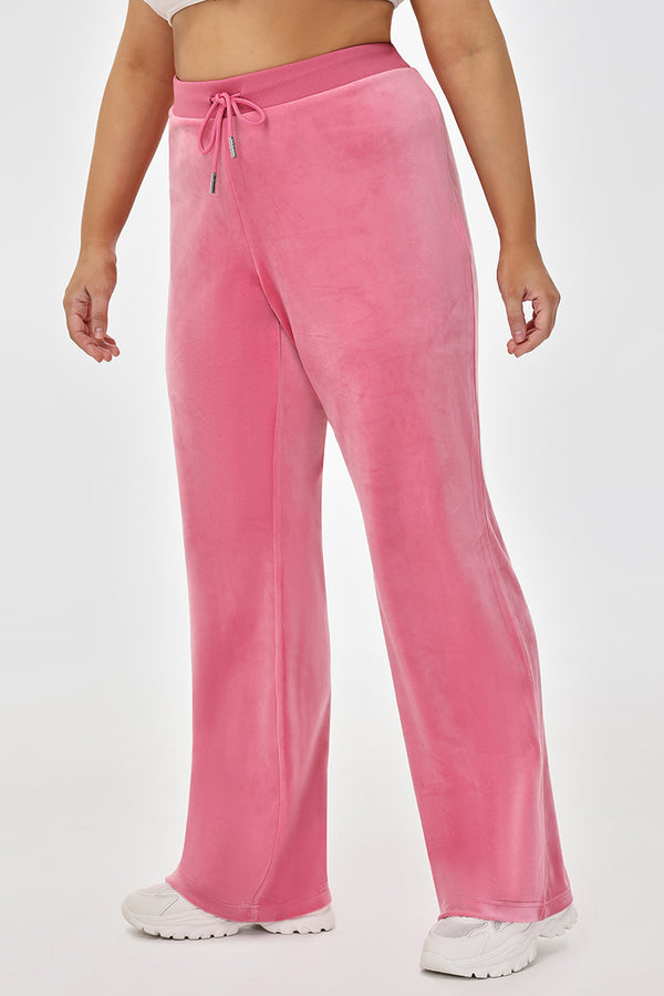 Juicy Couture Plus-Size Mixed Crystals Velour Track Pants
