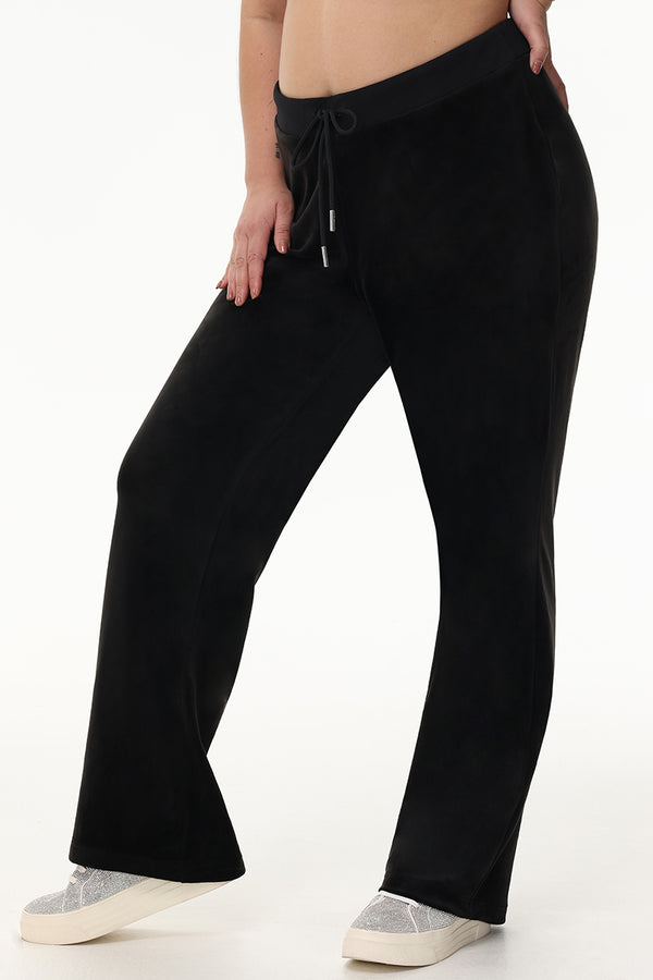 Juicy Couture Plus-Size Mixed Crystals Velour Track Pants