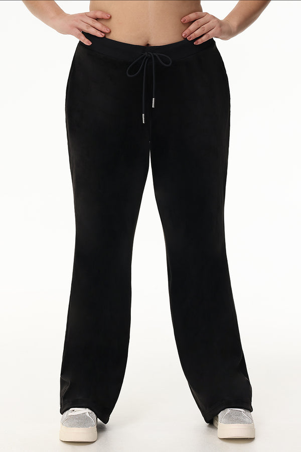Juicy Couture Plus-Size Mixed Crystals Velour Track Pants