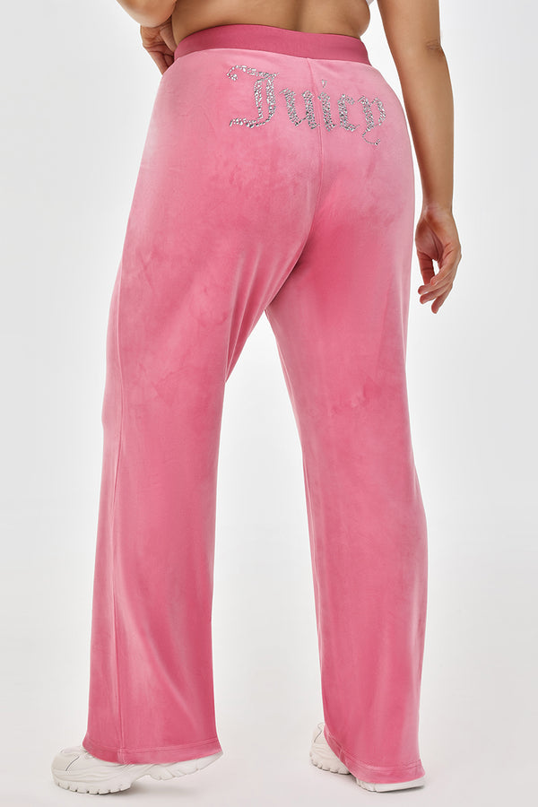juicy couture Plus-Size Mixed Crystals Velour Track Pants
