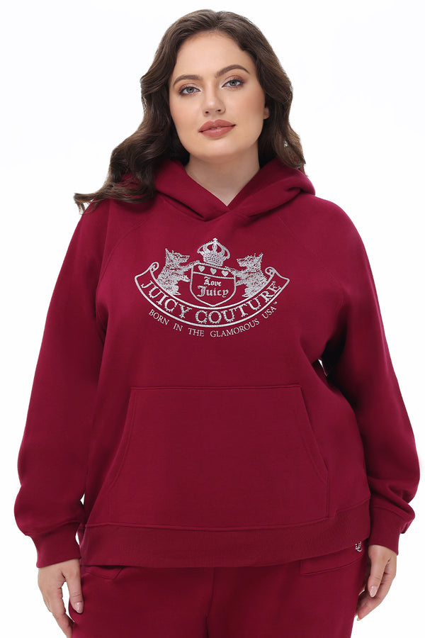 juicy couture Plus-Size Oversized Fleece Scottie Dog Hoodie