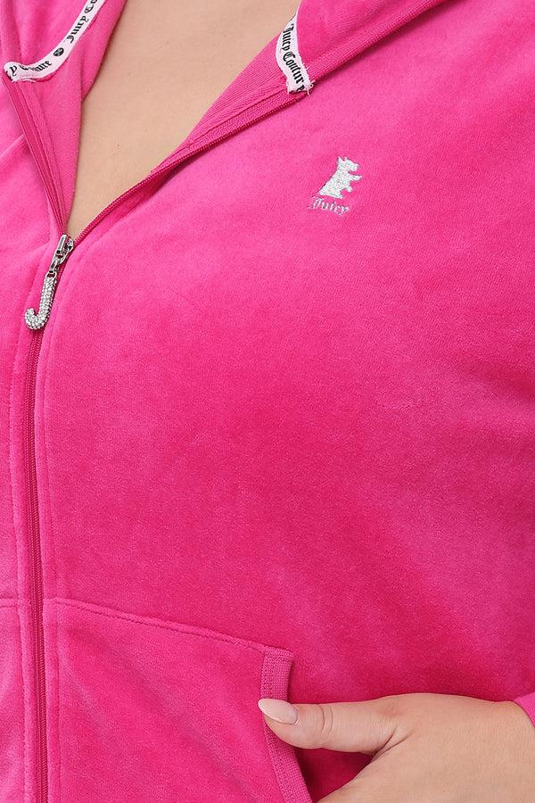 Juicy Couture Plus-Size Scottie Cotton Velour Hoodie