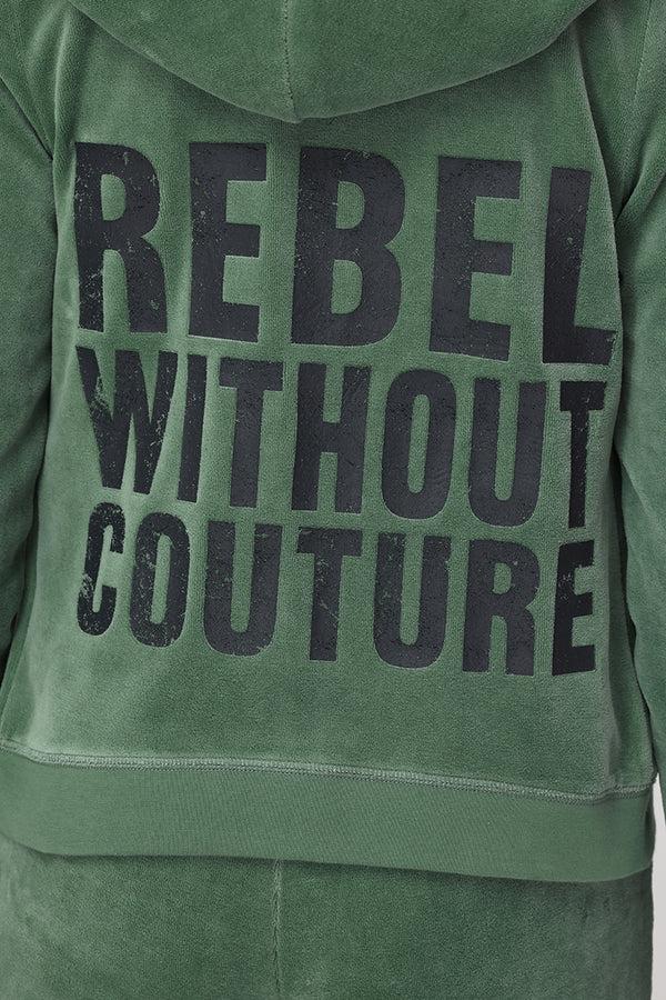 Juicy Couture Rebel Without Couture Heritage Cotton Velour Hoodie