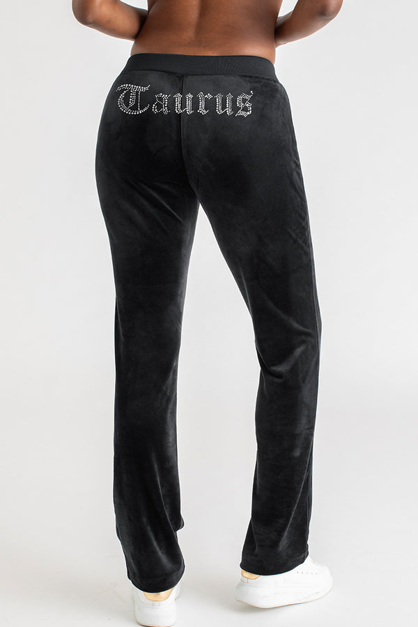 juicy couture Taurus Customizable Big Bling Velour Track Pants