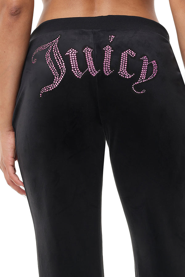 Juicy Couture Technicolor Customizable Big Bling Velour Track Pants