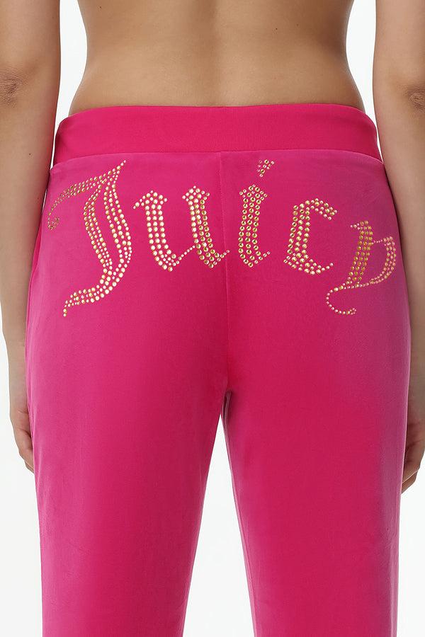 Juicy Couture Technicolor Customizable Big Bling Velour Track Pants