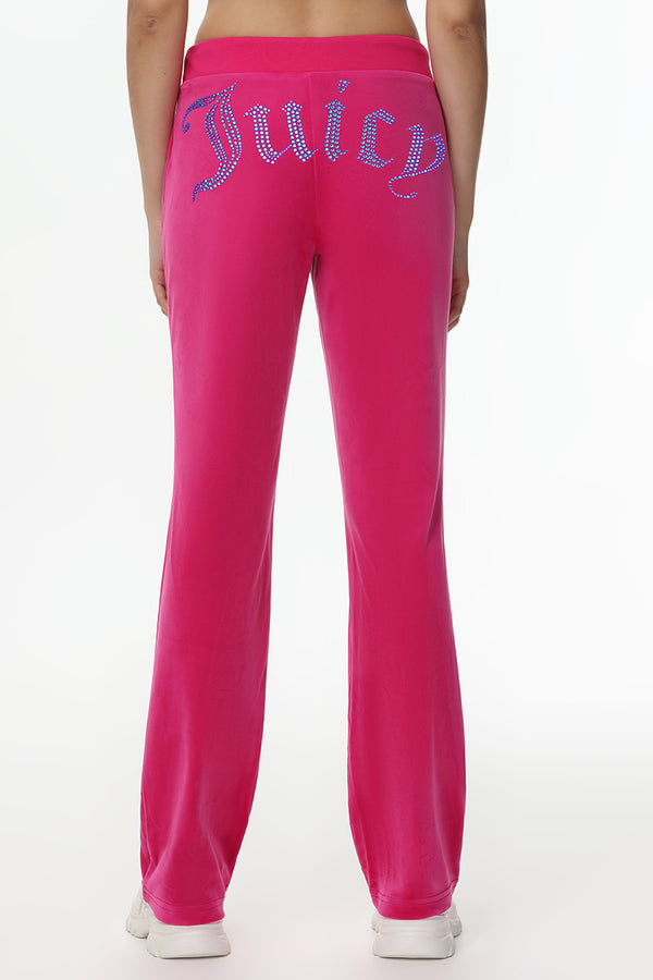 Juicy Couture Technicolor Customizable Big Bling Velour Track Pants