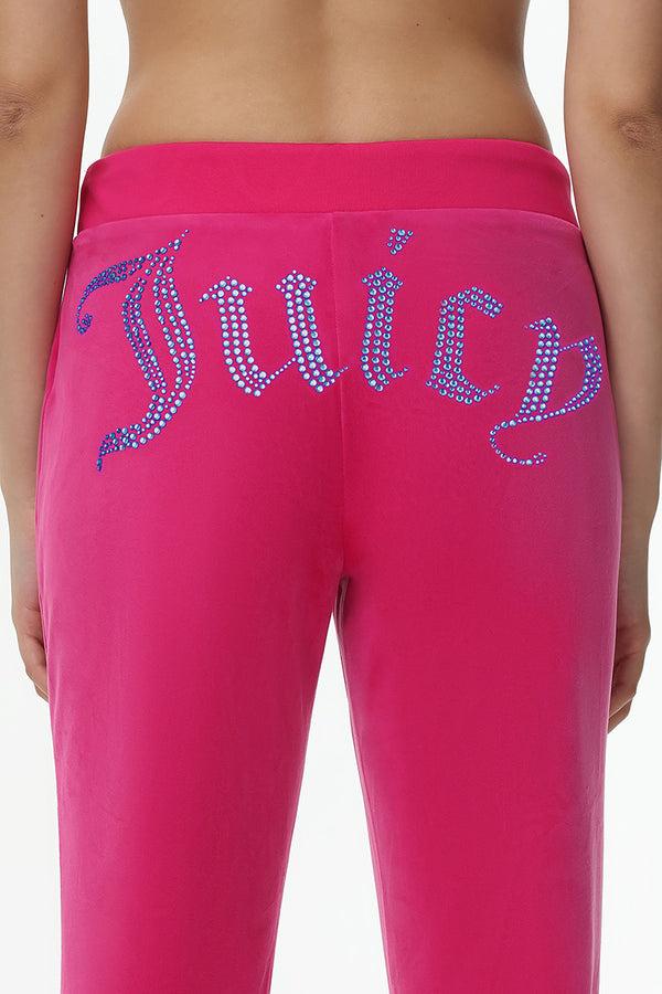 Juicy Couture Technicolor Customizable Big Bling Velour Track Pants