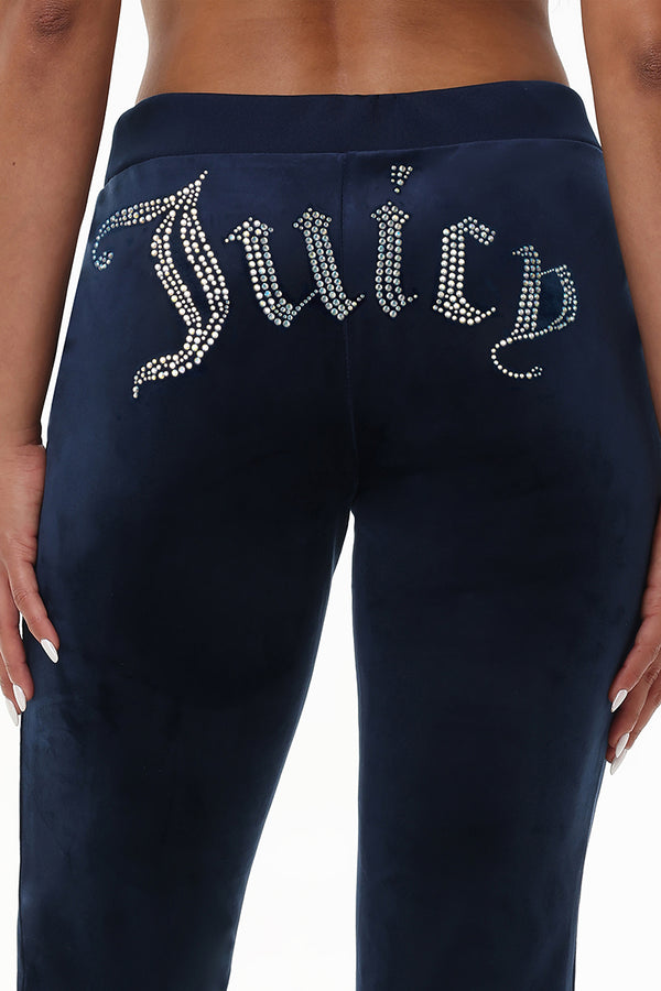 Juicy Couture Technicolor Customizable Big Bling Velour Track Pants