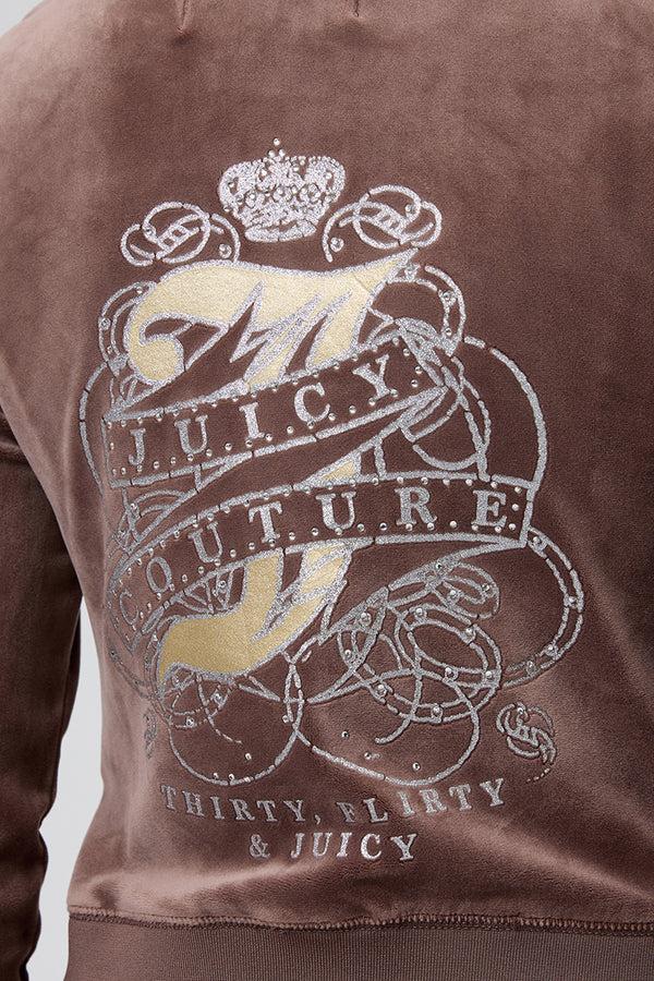 Juicy Couture Thirty Flirty And Juicy Velour Hoodie