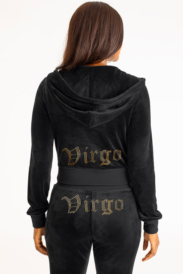 Juicy Couture Virgo Customizable Big Bling Velour Hoodie