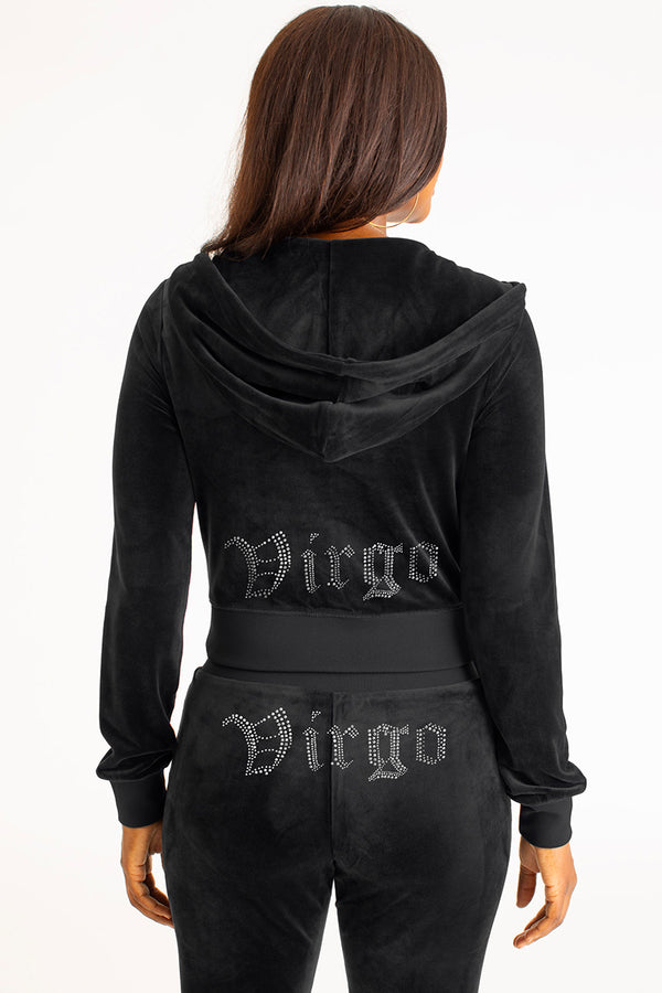 juicy couture Virgo Customizable Big Bling Velour Hoodie