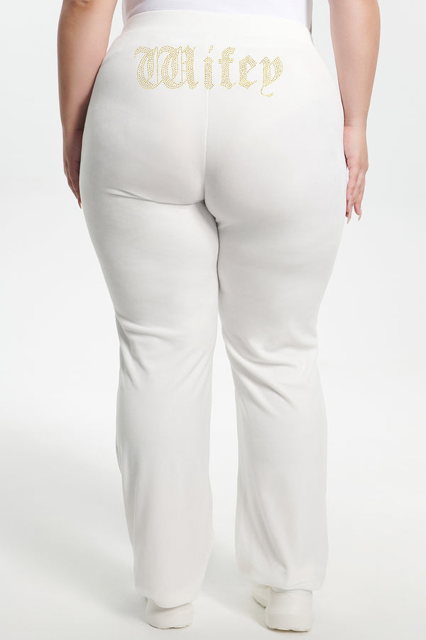 Juicy Couture Wifey Customizable Big Bling Velour Track Pants