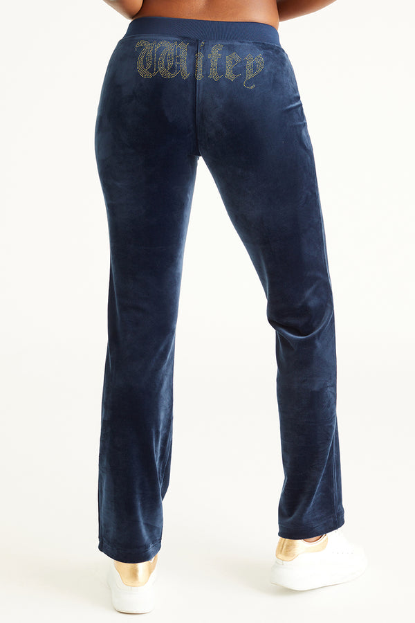Juicy Couture Wifey Customizable Big Bling Velour Track Pants